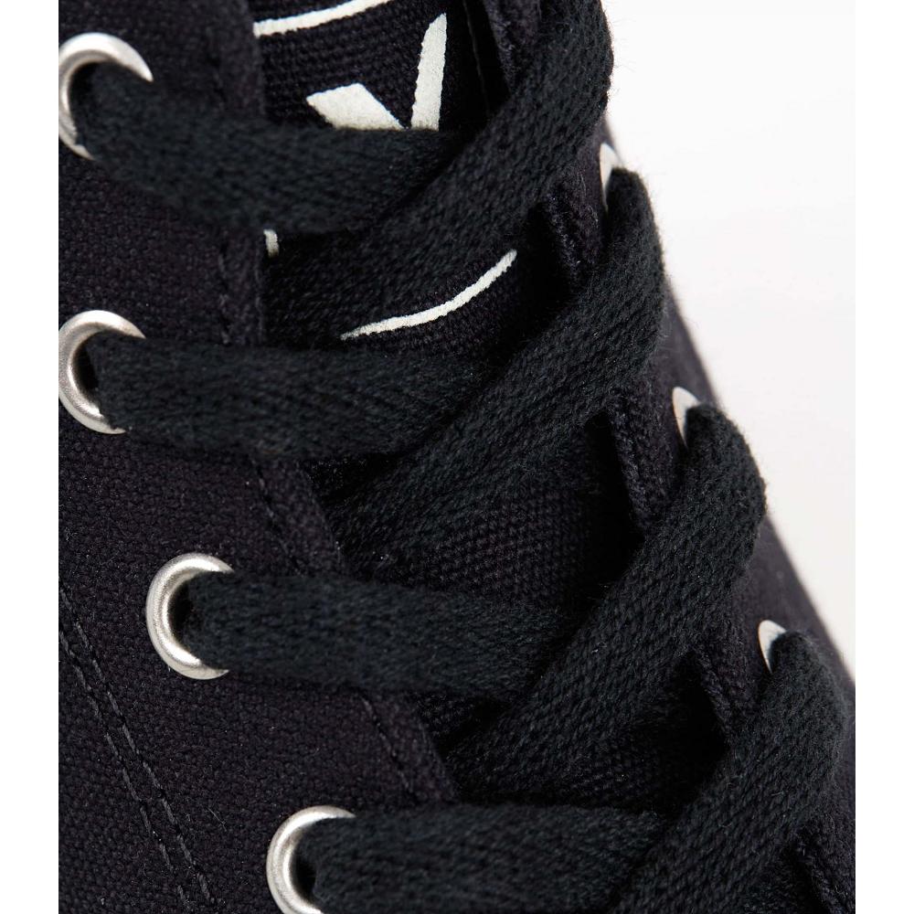 Veja LACES ORGANIC COTTON BLACK Women's Shoes Black | NZ 472OKI